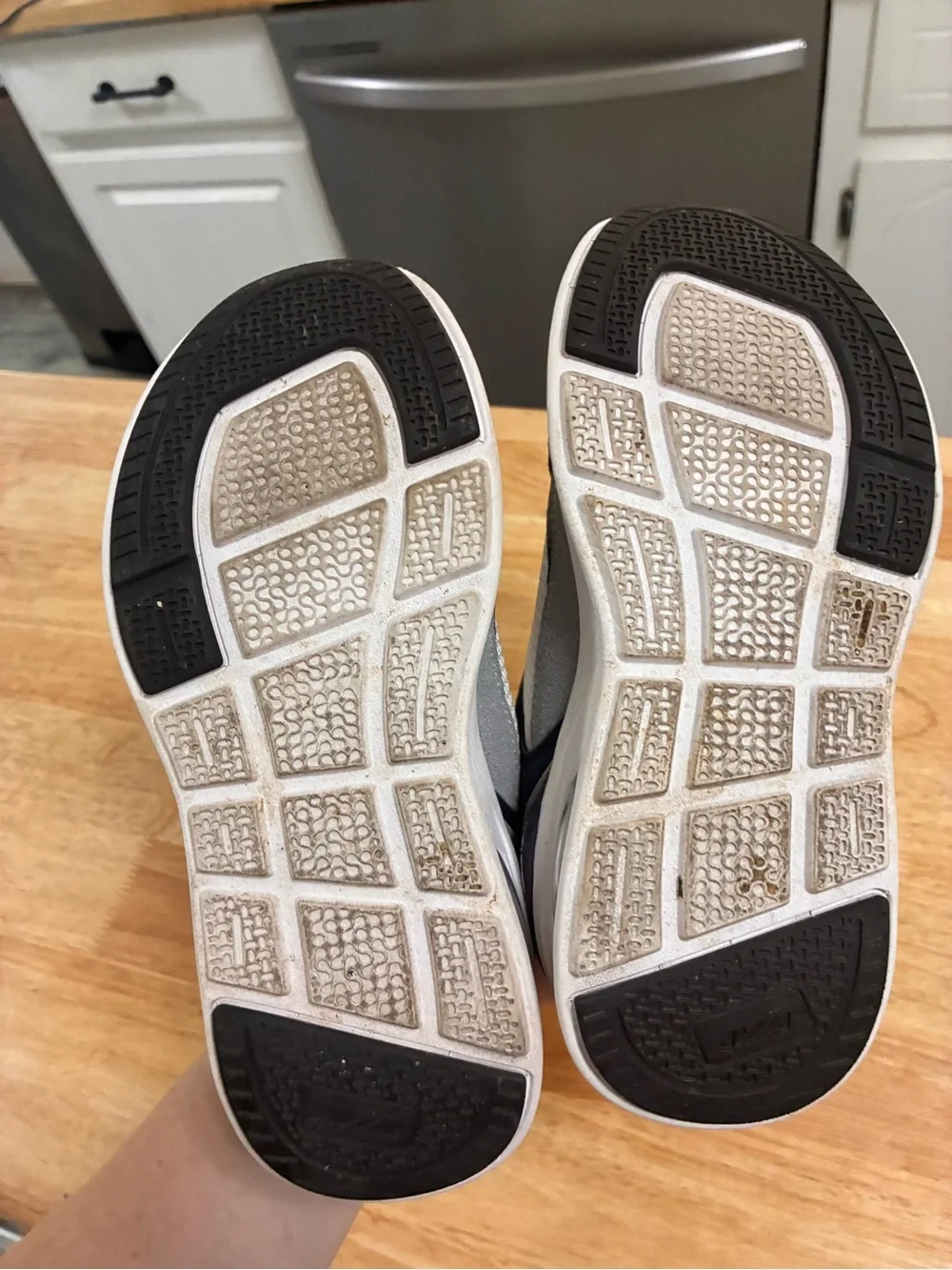 Avia White, Gray & Navy Kids Athletic Sneakers
